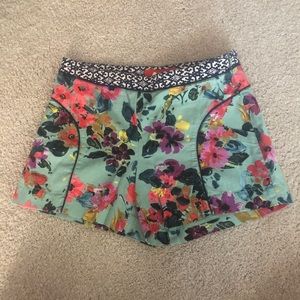 Anthropologie Floral Shorts